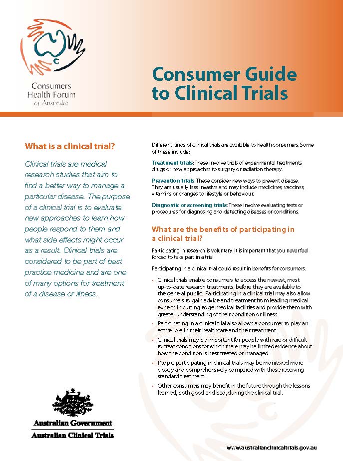 Consumer Guide to Clinical Trials cover image